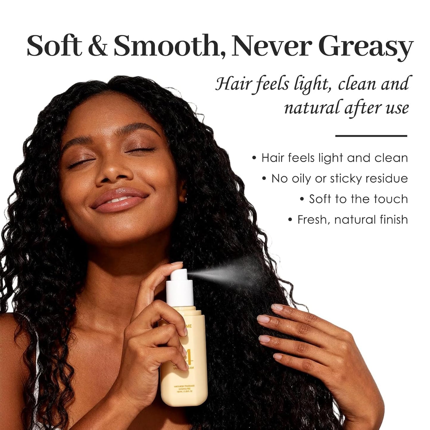Hair Perfume for Women – Vanilla Cream, Alcohol-Free Soft & Moisturizing Hair & Body Mist, Long-Lasting Clean Fragrance for Hair, Wigs & Fabric, Mother’s Day & Birthday Gift, 100ml / 3.38 fl oz