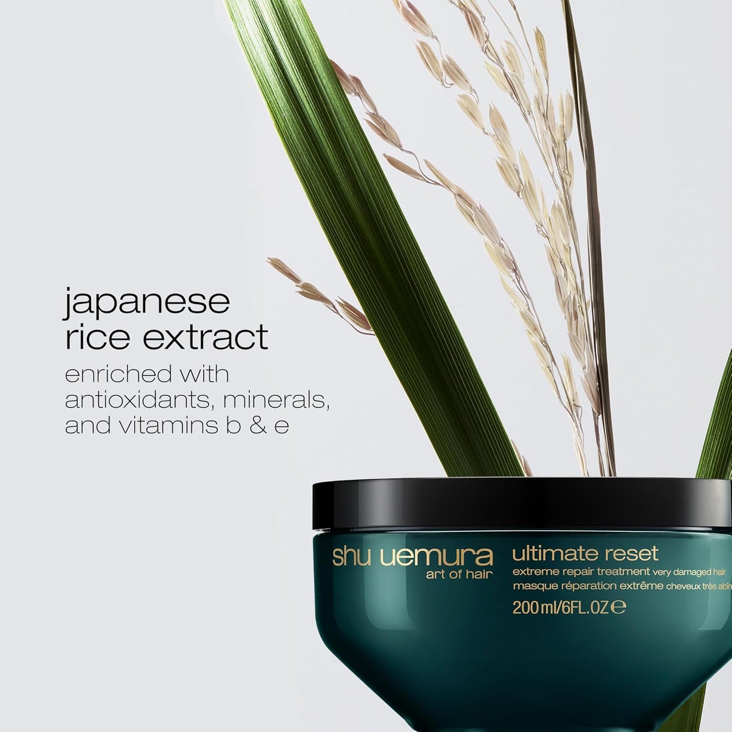 Shu Uemura Ultimate Reset Hair Mask | Extreme Repair with Japanese Rice Extract for Damaged Hair