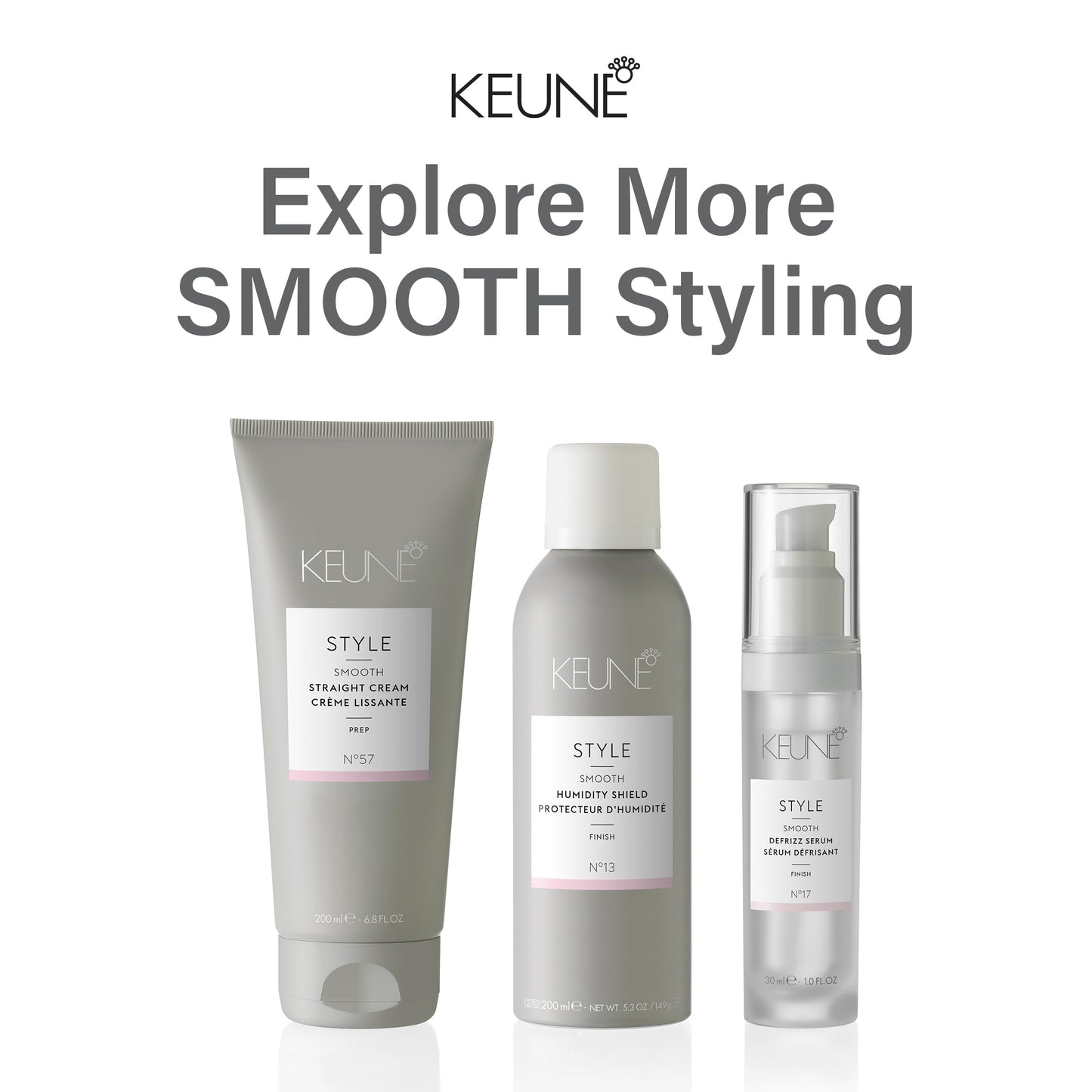 Keune Style Defrizz Serum, Anti-Frizz & UV Protection Serum for Smooth, Shiny Hair, 1 Fl Oz