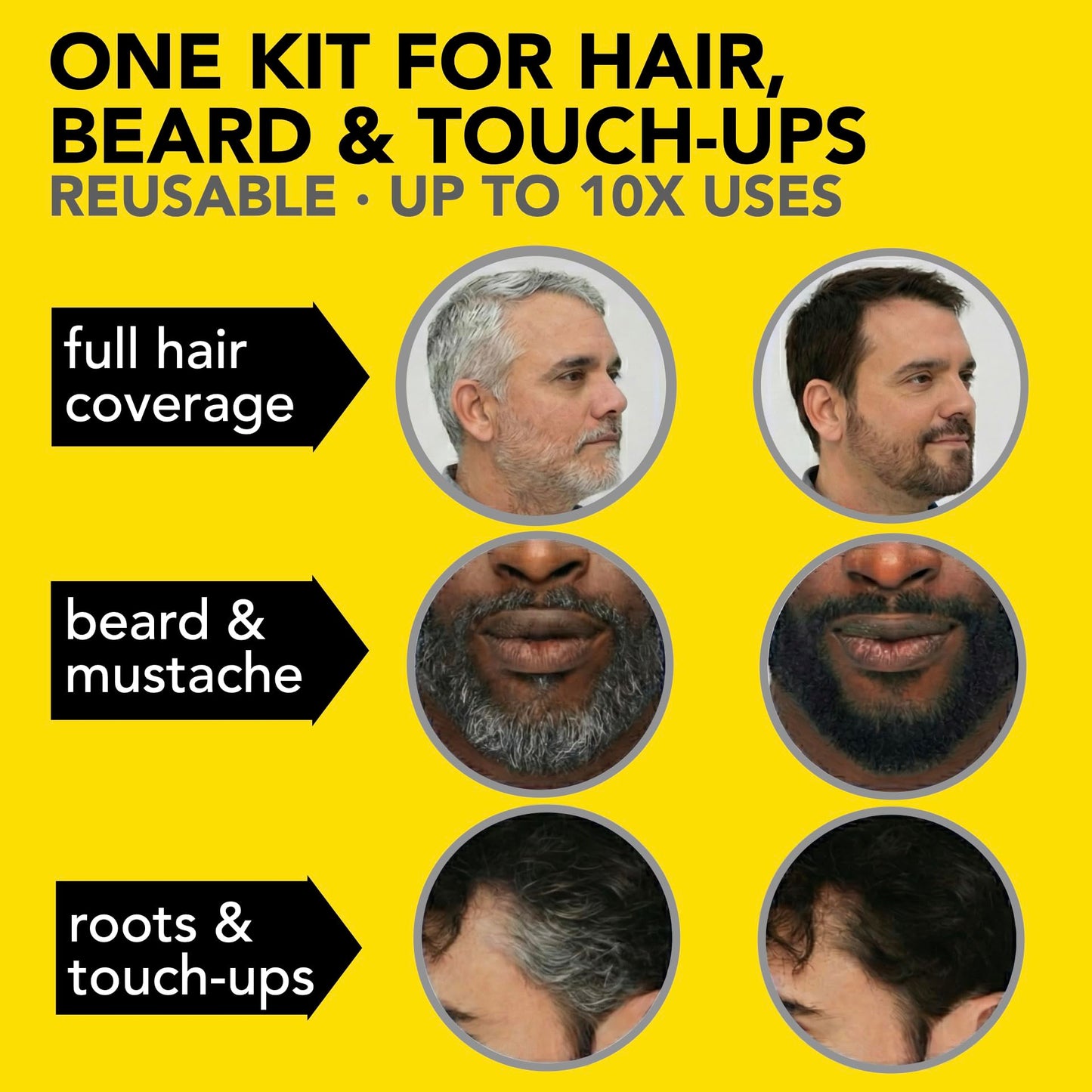 2X Reusable Hair & Beard Dye for Men – Dark Brown 3.1 | Up to 10 Uses, 7 Minutes | Natural Gray Coverage, No-Drip Cream with SkinArmour® – Cleverman
