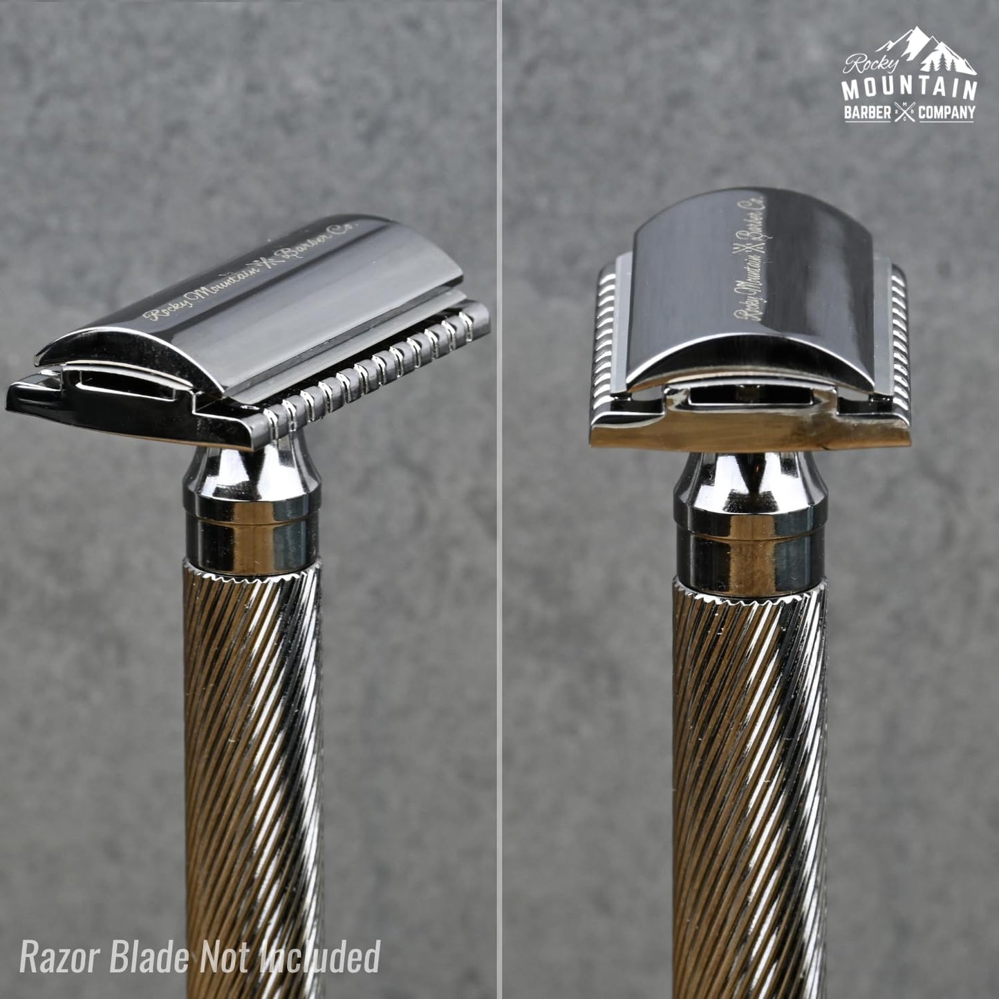 Men's Double Edge Safety Razor - Premium, Heavy Duty Safety Razor, 3 Piece Closed Comb Design For a Closer Shave - Made with Brass & Metal Finish by Rocky Mountain Barber Company