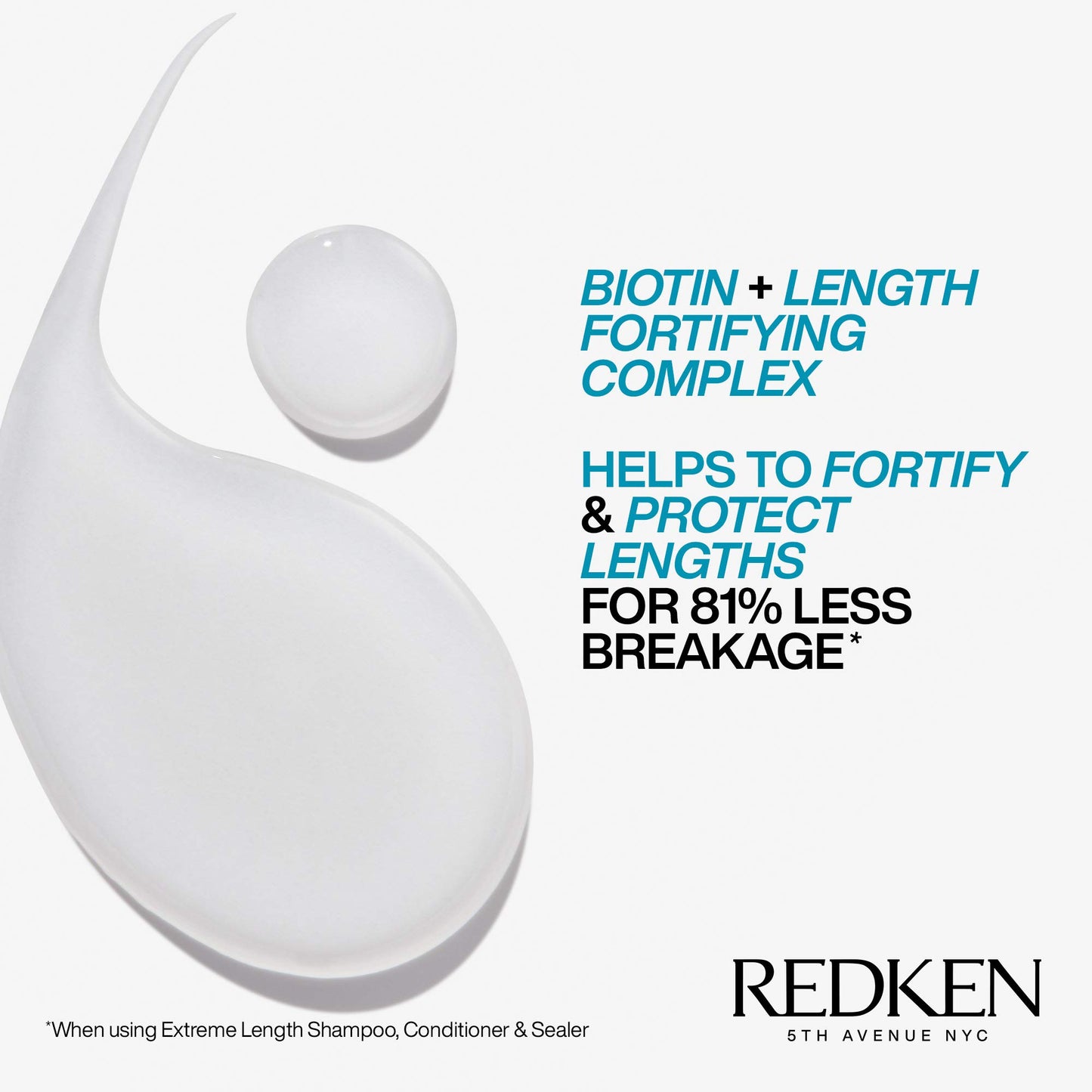 Redken Extreme Length Shampoo & Conditioner Set For Damaged Hair - Prevents Breakage and Strengthens Hair, Infused With Biotin For Hair Growth