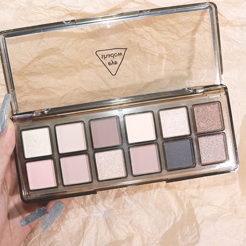 AMY'S DIARY 16 Color Nude light dark Brown Green Eye shadow Palette Makeup, Long Lasting, and Highly Pigmented. Waterproof camo Green eyeshadow palatte for woman
