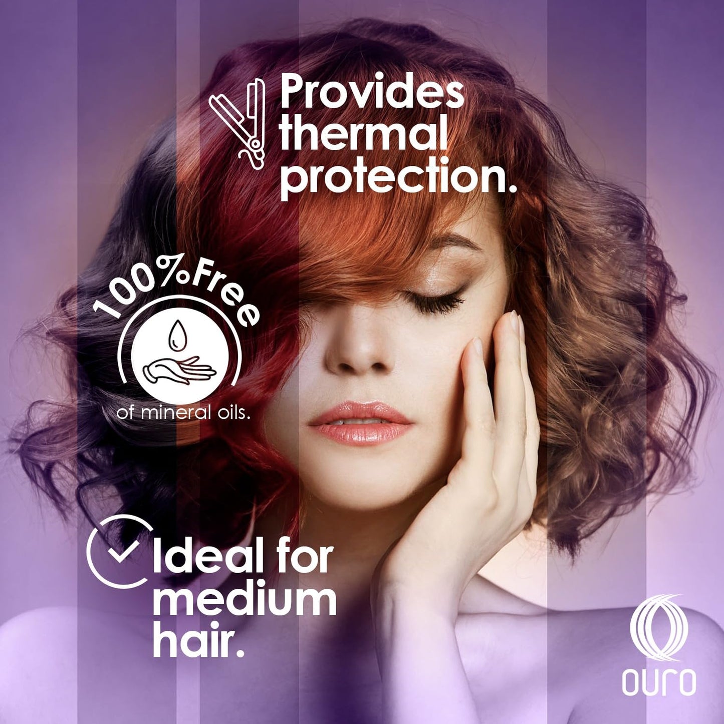 OURO Anti-Frizzy Hair Silk with Grape Seed Extract - Restores, Strengthens, Smooths, Provides Extreme Protection, Prevents Split Ends, Adds Shine (2.20 Fl Oz)