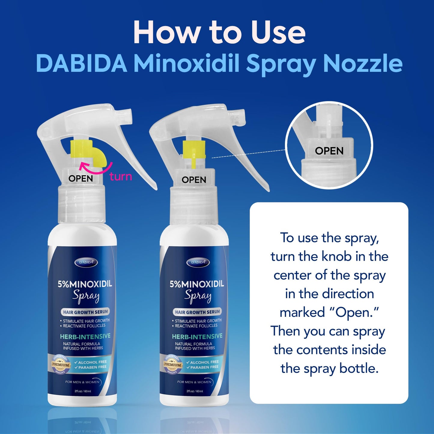 5% Minoxidil Hair Growth for Men and Women: Extra Strength Minoxidil and Biotin Beard Regrowth (2 Fl Oz, Spray 3pcs)