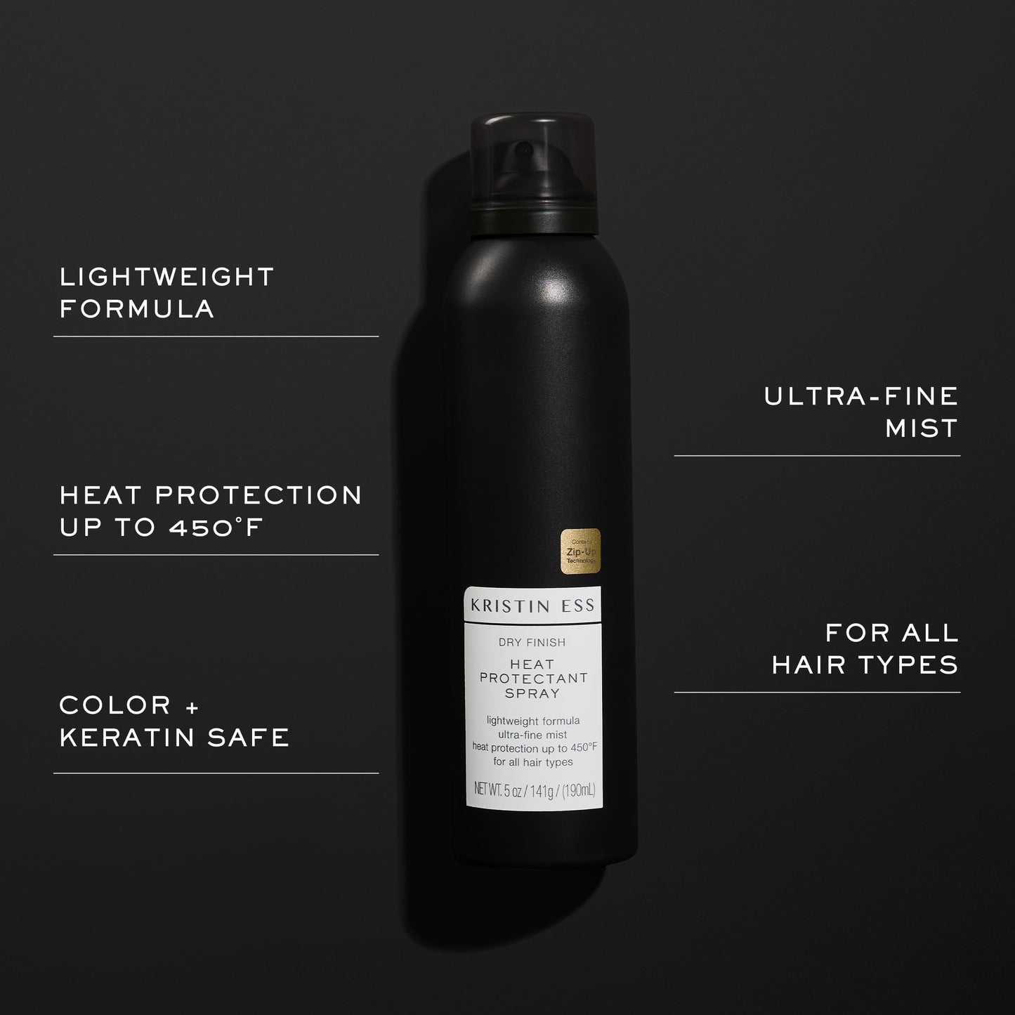 Kristin Ess Dry Heat Protectant Spray - Blow Dry Frizz Control + Shine Enhancing - Anti Humidity Thermal Heat Protectant Spray - Repair + Protect Hair Up to 450 Degrees - Fresh Pear Fragrance (5 oz)