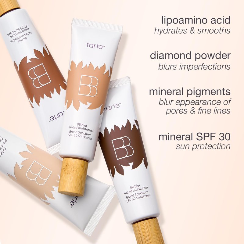 tarte BB blur tinted moisturizer Broad Spectrum SPF 30 – Medium Buildable Coverage with Natural Lightweight Matte Finish, Vegan & Cruelty-Free, full size, espresso