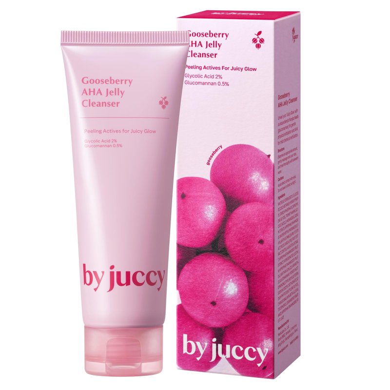 BYJUCCY Gooseberry AHA Jelly Cleanser | Gentle & Hydrating | Low PH | Glycolic Acid, Indian Gooseberry, Sea Buckthorn | Exfoliates Dead Skin Cells | Korean Skin Care | By Juicy | 4.05 Fl.oz