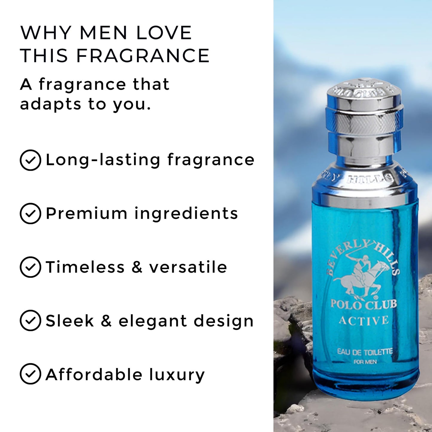 Beverly Hills Polo Club Eau De Toilette Spray - ‘Classic’ Cologne Eau De Toilette - Fresh, Woody Fragrance