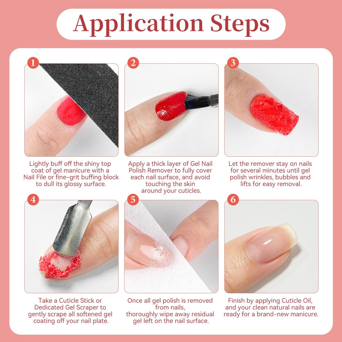 JODSONE 15ML Gel Nail Polish Remover No Need Soaking or Wrapping Gel Remover for Nails 3-5 Minutes Easy And Quick