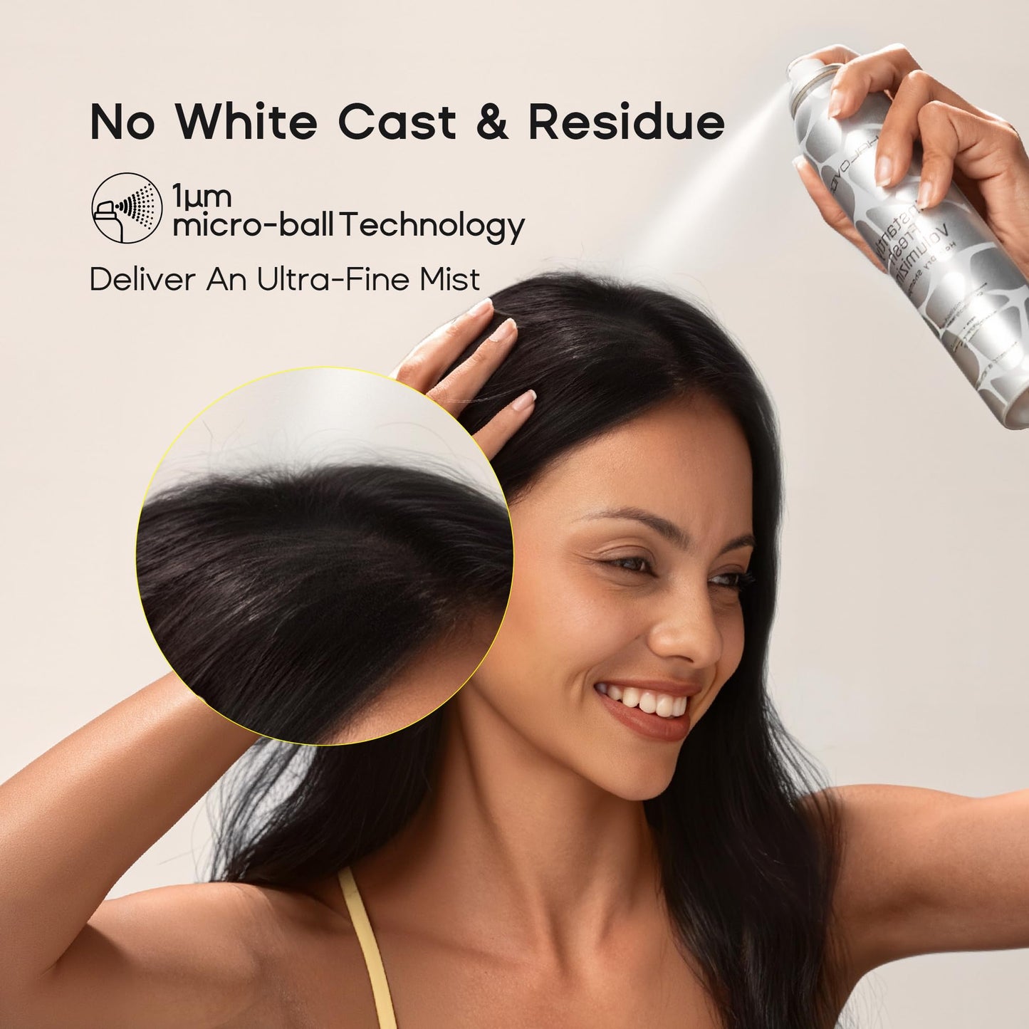 HALOVIDA Dry Shampoo for Women, Dry Scalp Shampoo Spray for Dark Hair