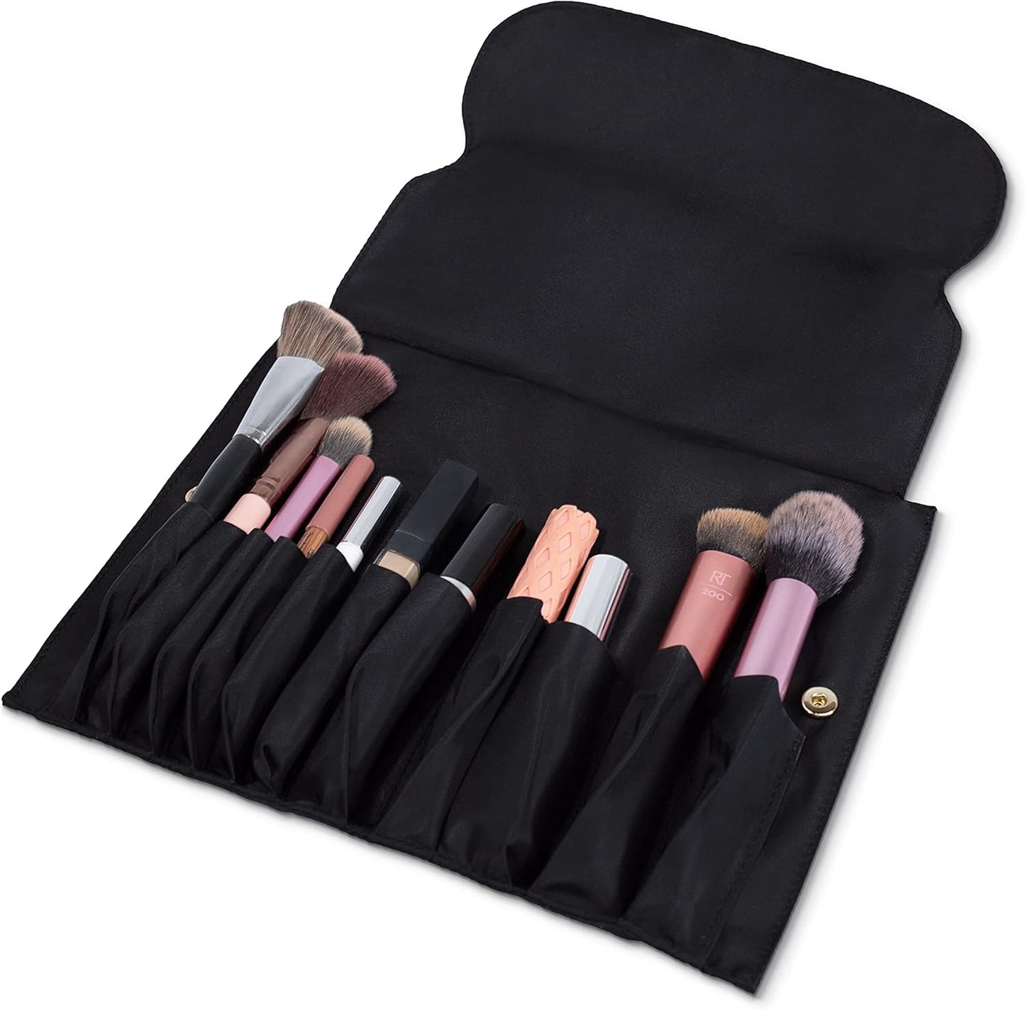 KUSSHI Travel Brush Organizer - Washable Snap Design for Easy Packing | Compact & Lightweight