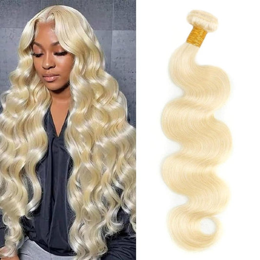 Blonde Body Wave Hair Bundles - 16 Inch 100% Unprocessed Brazilian Virgin Hair | 12A Grade Extensions