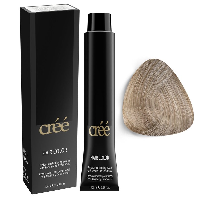 Cree Professional 10.11 - Intense Ash Lightest Blond Permanent Hair Color - Long Lasting, Rich Vibrant - Gray Coverage 100ml - 3.4 fl.oz.