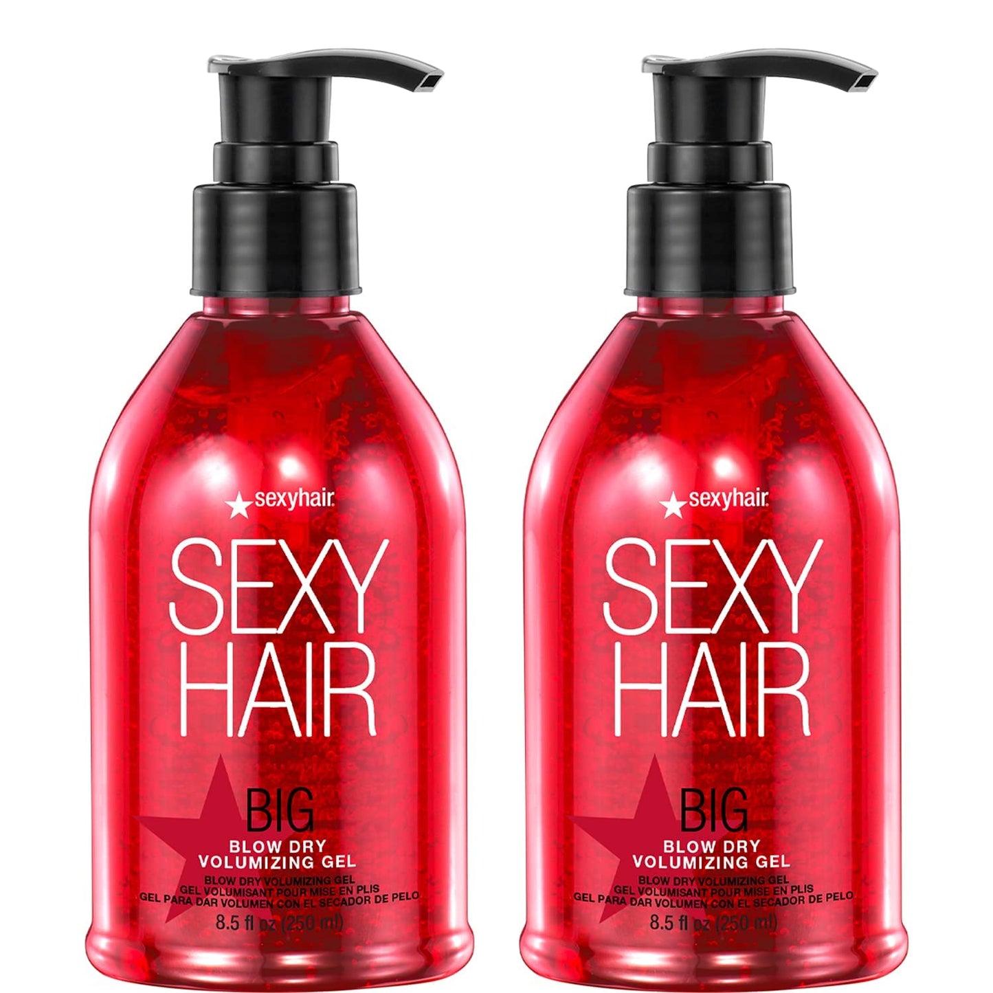SexyHair Big Blow Dry Volumizing Gel, Twin Pack | Added Volume with Hold | Up to 72 Hours of Humidity Resistance | All Hair Types