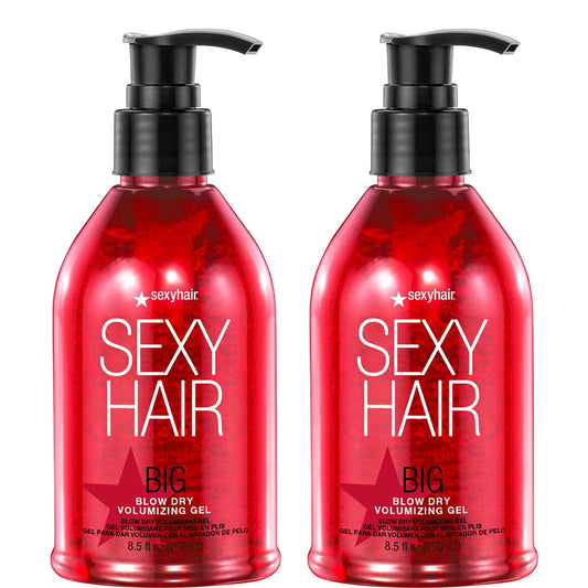 SexyHair Big Blow Dry Volumizing Gel, Twin Pack | Added Volume with Hold | Up to 72 Hours of Humidity Resistance | All Hair Types
