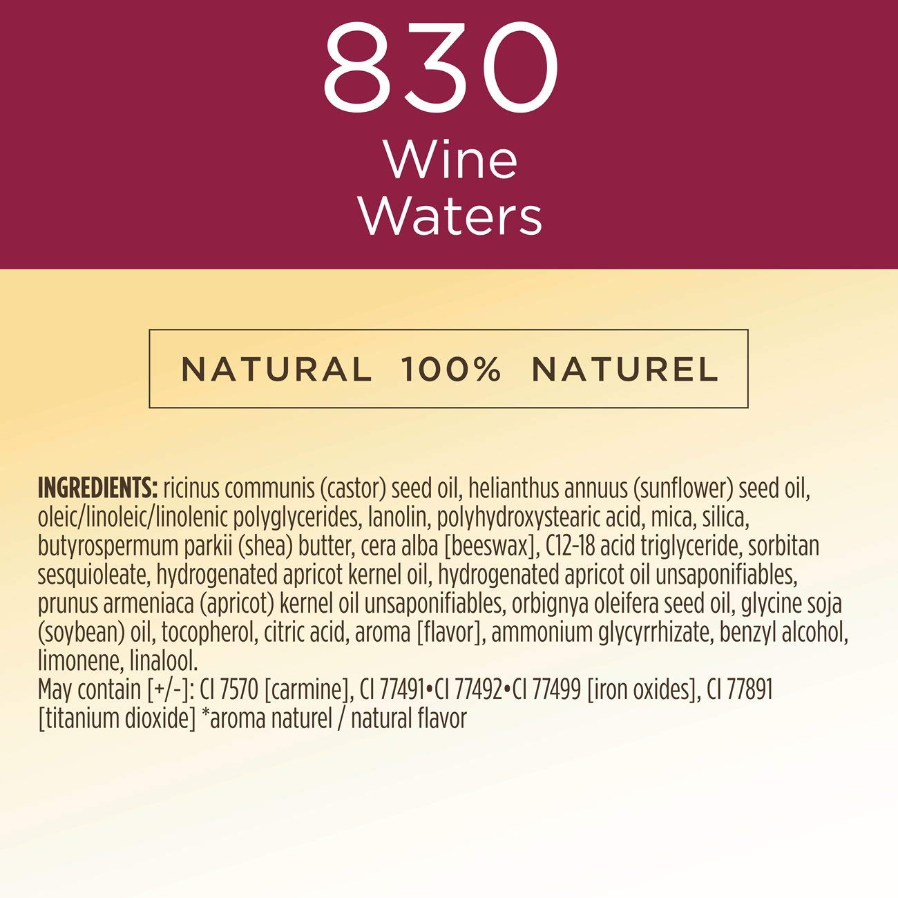 Burt's Bees 100% Natural Glossy Liquid Lipstick, Wine Waters, 1 Tube