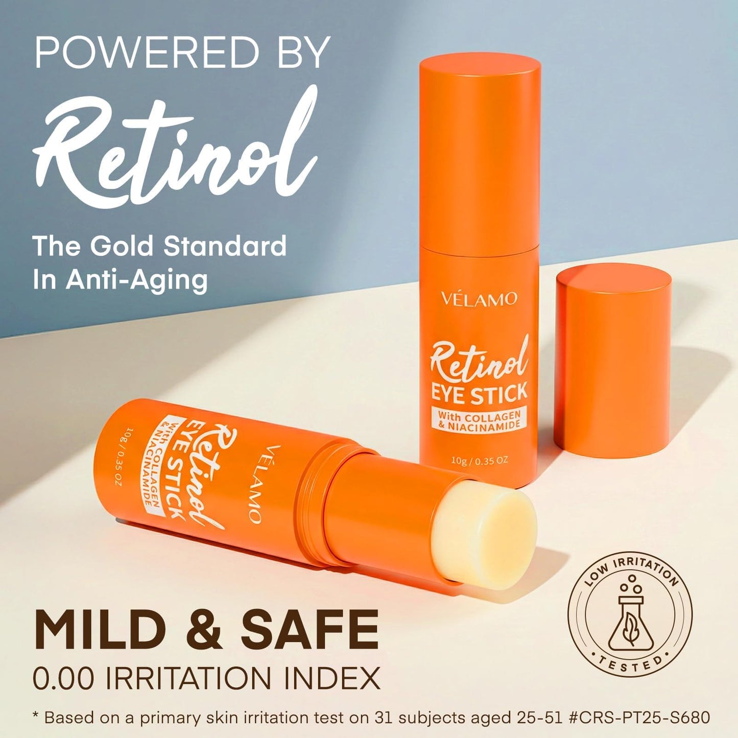 Retinol Under Eye Balm Stick: Korean Retinol Eye Cream for Dark Circles, Puffiness, Eye Bags, Wrinkles & Fine Lines - 8-IN-1 Formula with Collagen, Niacinamide, Peptides & Hyaluronic Acid