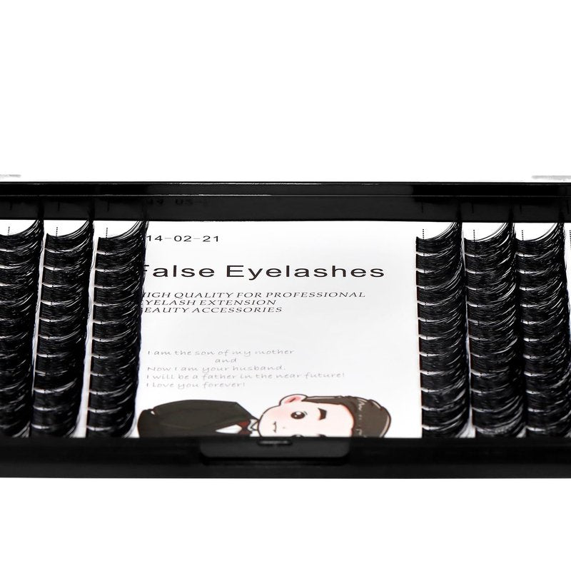 Bodermincer 84 Clusters D Curl Wide Cluster False Eyelash Volume Lashes Natural Eyelashes Set DIY Eyelash Extension 3D Effect Glue Bonded Band Individual Lash Home Eyelash Extension (16MM)