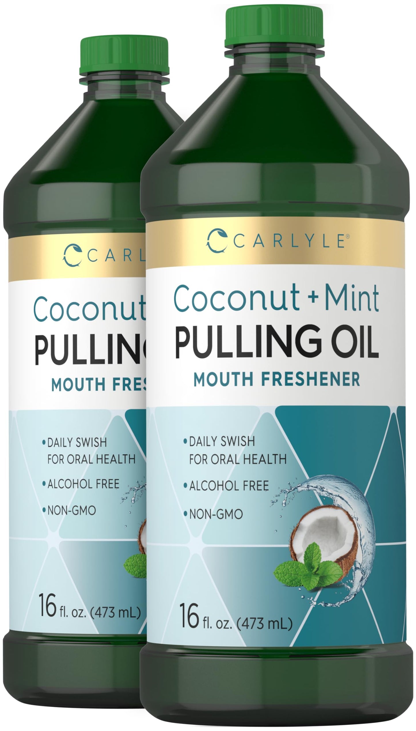 Carlyle Pulling Oil for Teeth & Gums | 16 Fl Oz (Pack of 2)