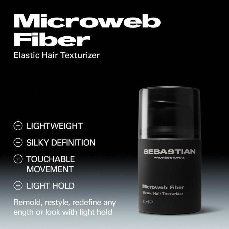 Sebastian Professional Styling Microweb Fiber Texturizer | Remoldable, Silky Soft Finish, & Flexible Hold | Travel Size, 1.5 fl oz | Packaging May Vary