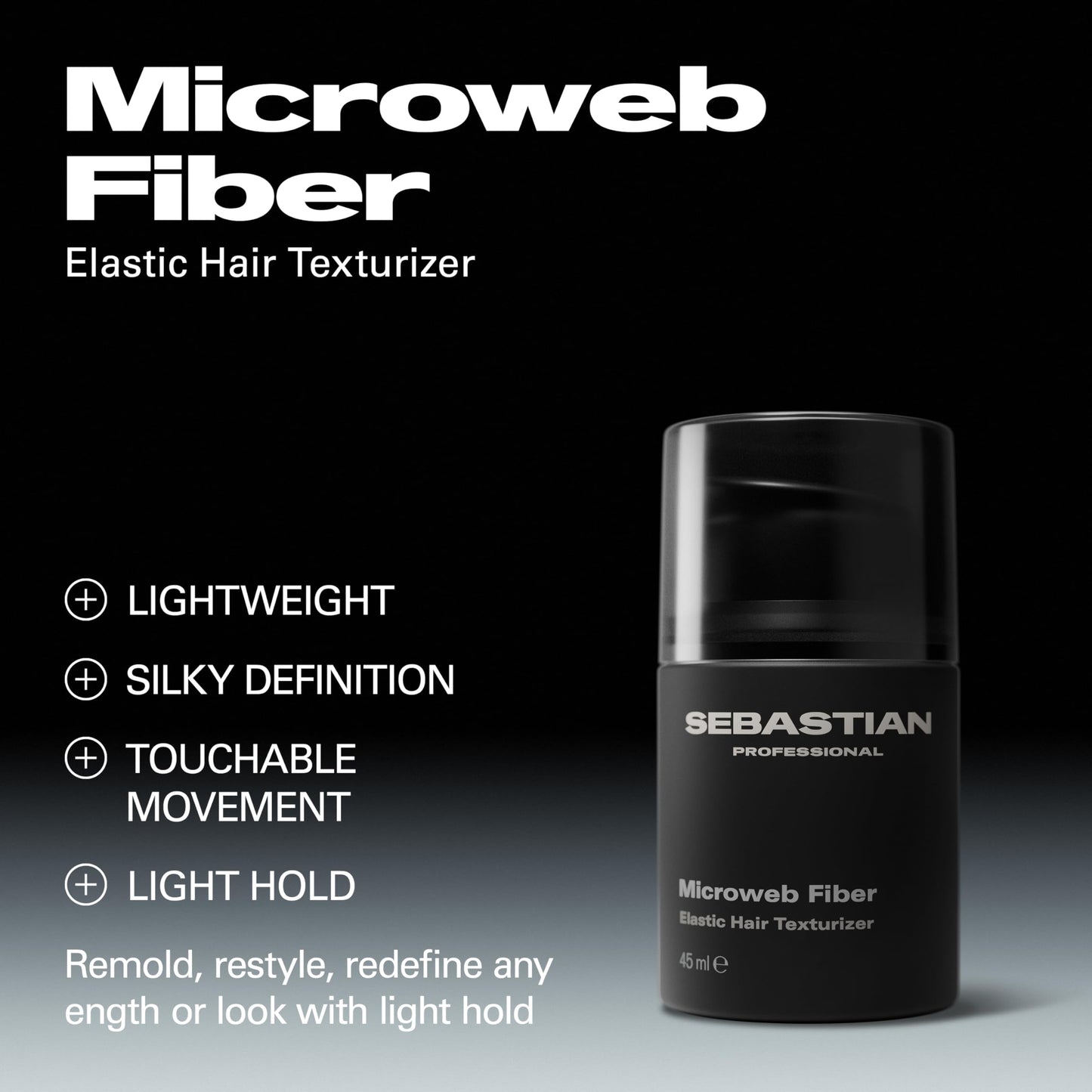 Sebastian Professional Styling Microweb Fiber Texturizer | Remoldable, Silky Soft Finish, & Flexible Hold | Travel Size, 1.5 fl oz | Packaging May Vary