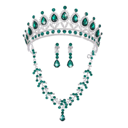 Geurlev Tiaras and Crowns for Women,Tiaras Earrings Necklace, Crystal Bridal Jewelry Set, Costume Party Halloween Prom Pageant Jewelry for Women