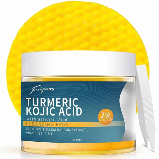 Turmeric Acid Cleansing Pads For Women: Exfoliating & Hydrating Turmeric Cleansing Pads for Face