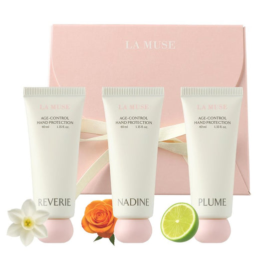 LA MUSE Age-Control Hand Protection(3 Scents, Gift Set) | Luxury Perfumed Hand Cream for Women