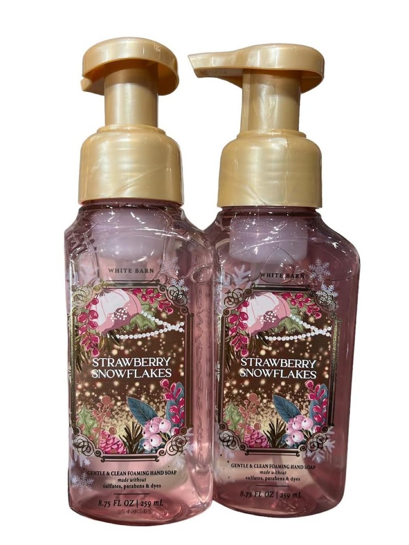 Foaming Hand Soap - Strawberry Snowflakes Scent | 2-Pack for Refreshing Clean