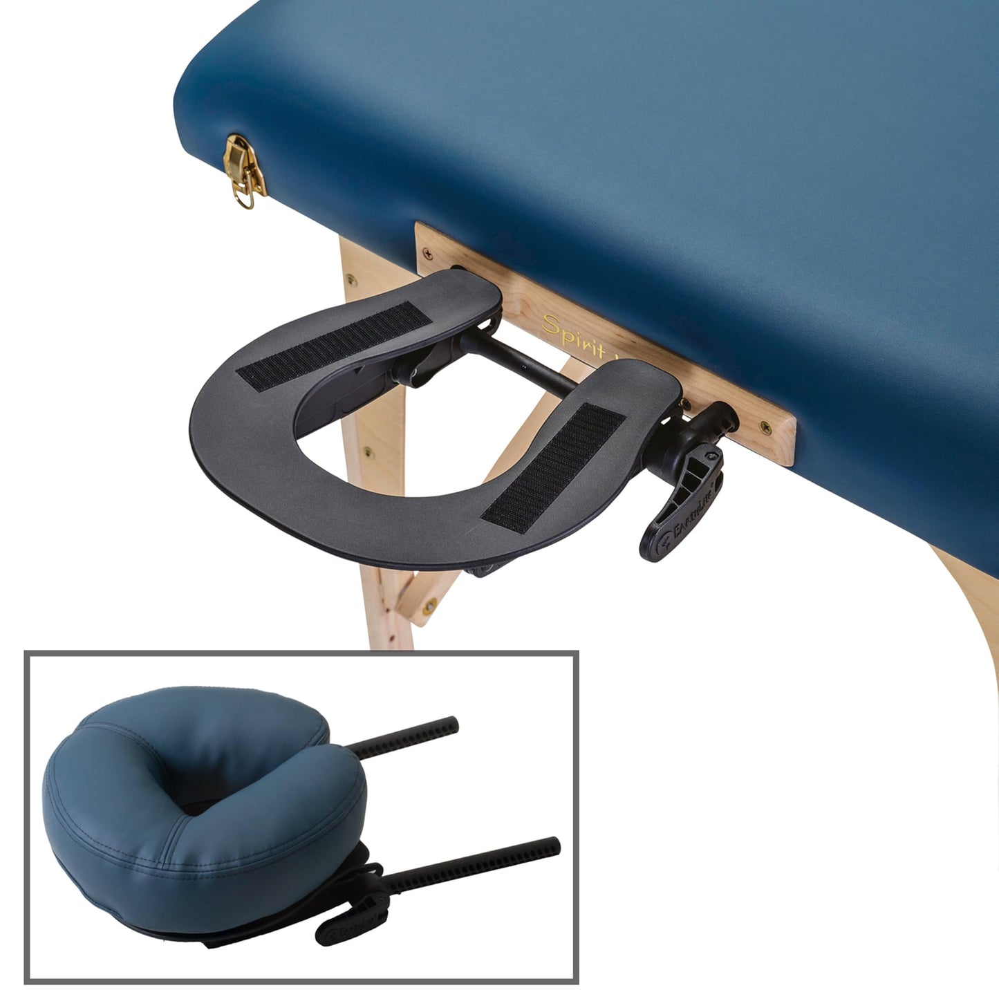 EarthLite Massage Table Face Cradle Deluxe Adjustable - Durable, Fully Adjustable Headrest Platform for Massage Chairs & Tables, Black
