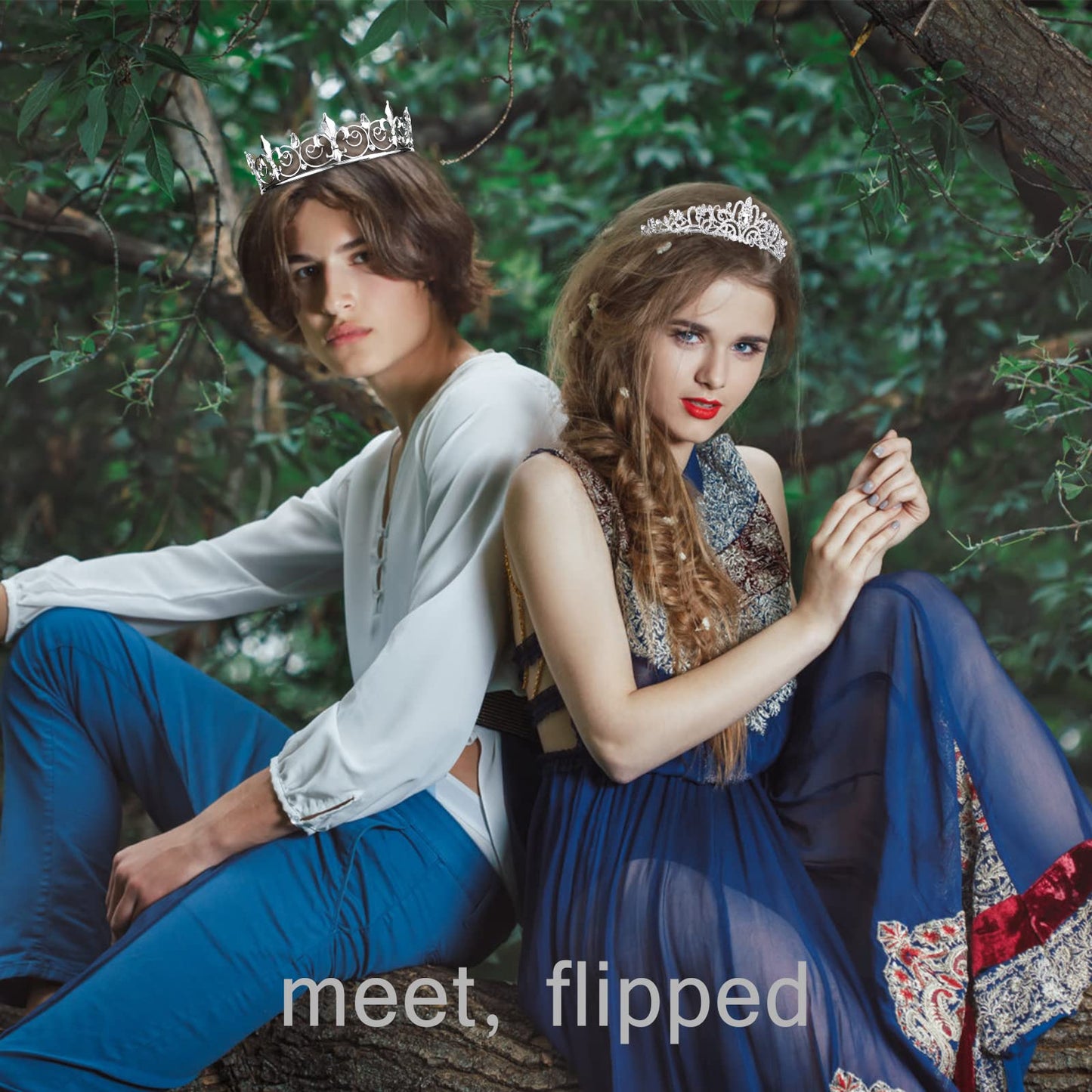 VELSCRUN Crown for Men and Women, Tiara for Women Birthday, Happy Birthday Tiara and Sash Set