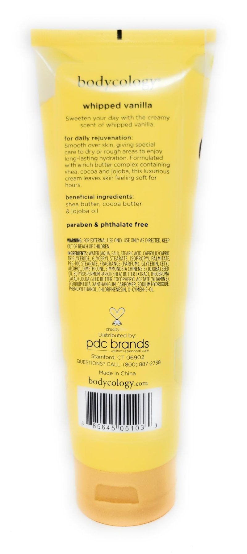 Whipped Vanilla 2 in 1 Body Wash and Bubble Bath 16 fl oz & Whipped Vanilla Body Cream 8 oz (Pack of 2)
