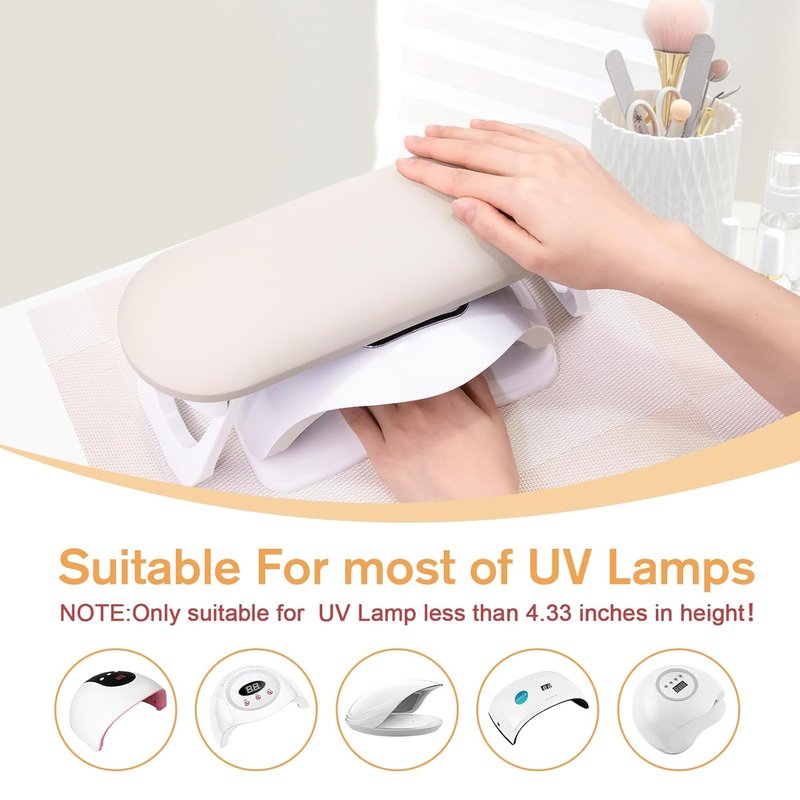 Electric Nail Drill Arm Rest - Foldable PU Leather Cushion for Acrylic Nails | Ergonomic Hand Holder