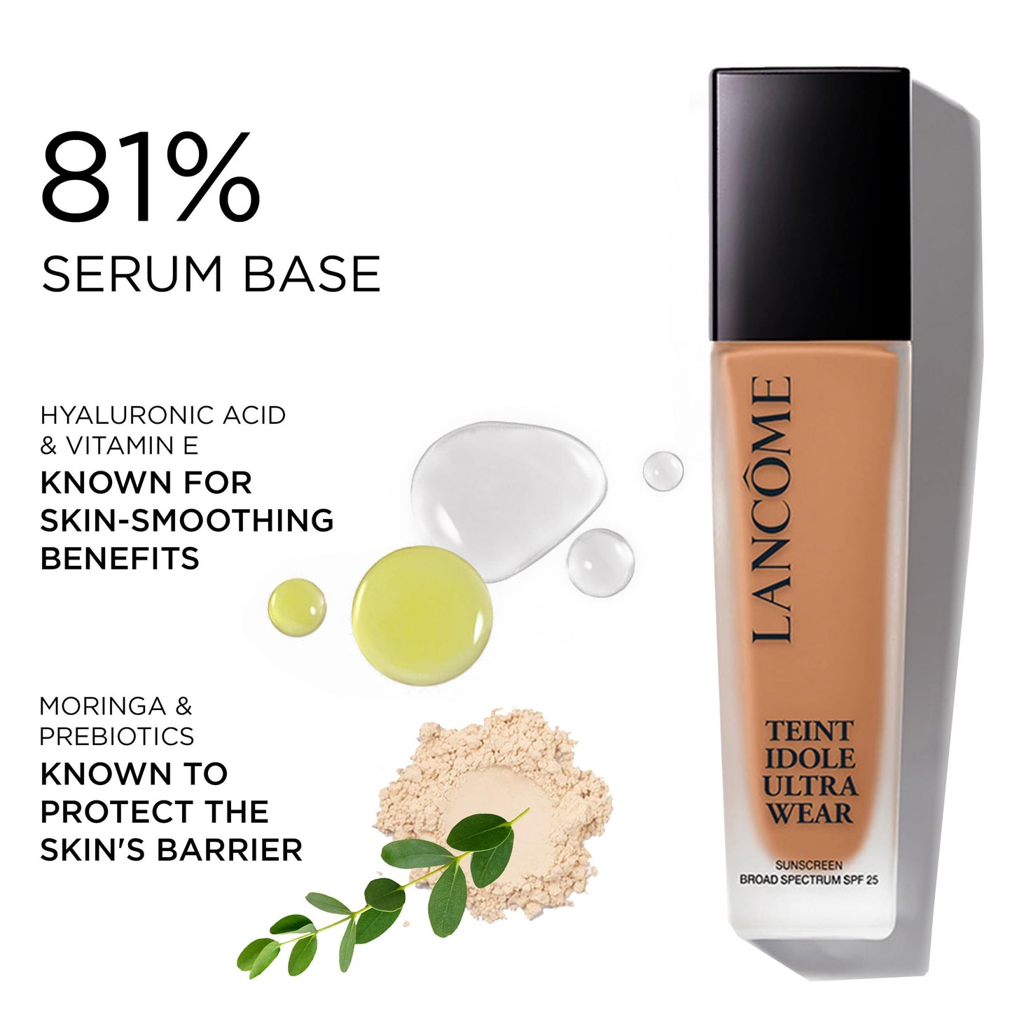Lancôme Teint Idole Ultra Wear Natural Matte Foundation- Longwear, Medium-Full Coverage, Natural Finish, Waterproof & Hydrating Formula