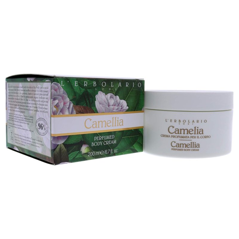 L’Erbolario Body Cream - Moisturizing Camellia Body Butter for Nourished Skin | Floral Scent - 6.7 oz