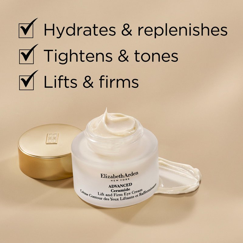 Elizabeth Arden Advanced Ceramide Lift and Firm Eye Cream, Moisturizing Formula for Reducing Undereye Wrinkles, Puffiness and Crow's Feet, 0.5 Oz