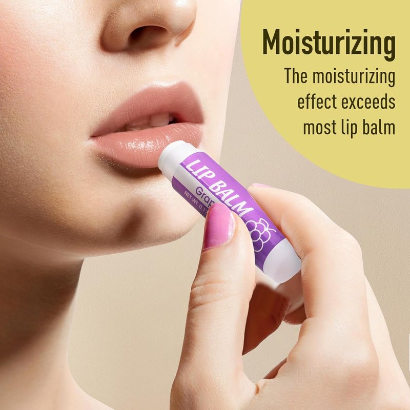 128 Pack Natural Lip Balm | Moisturizing with Vitamin E & Coconut Oil - 8 Flavors for Dry Cracked Lips