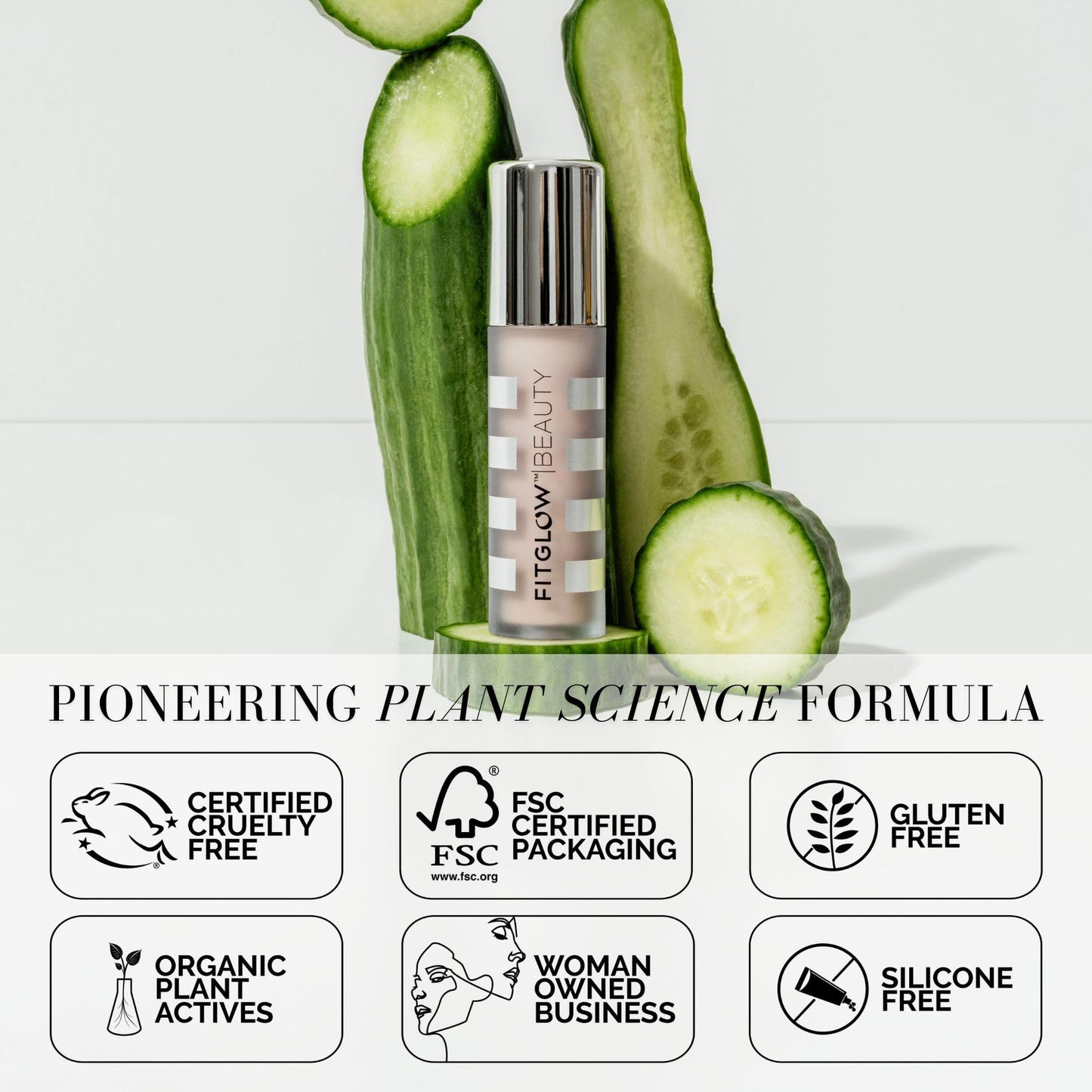 Fitglow Beauty Conceal+ | Vegan Full Coverage Concealer Skincare with Vitamin K + Green Tea | Corrects Dark Circles, Blemishes & Redness | Non-Creasing, Natural Finish | C3.5-6g