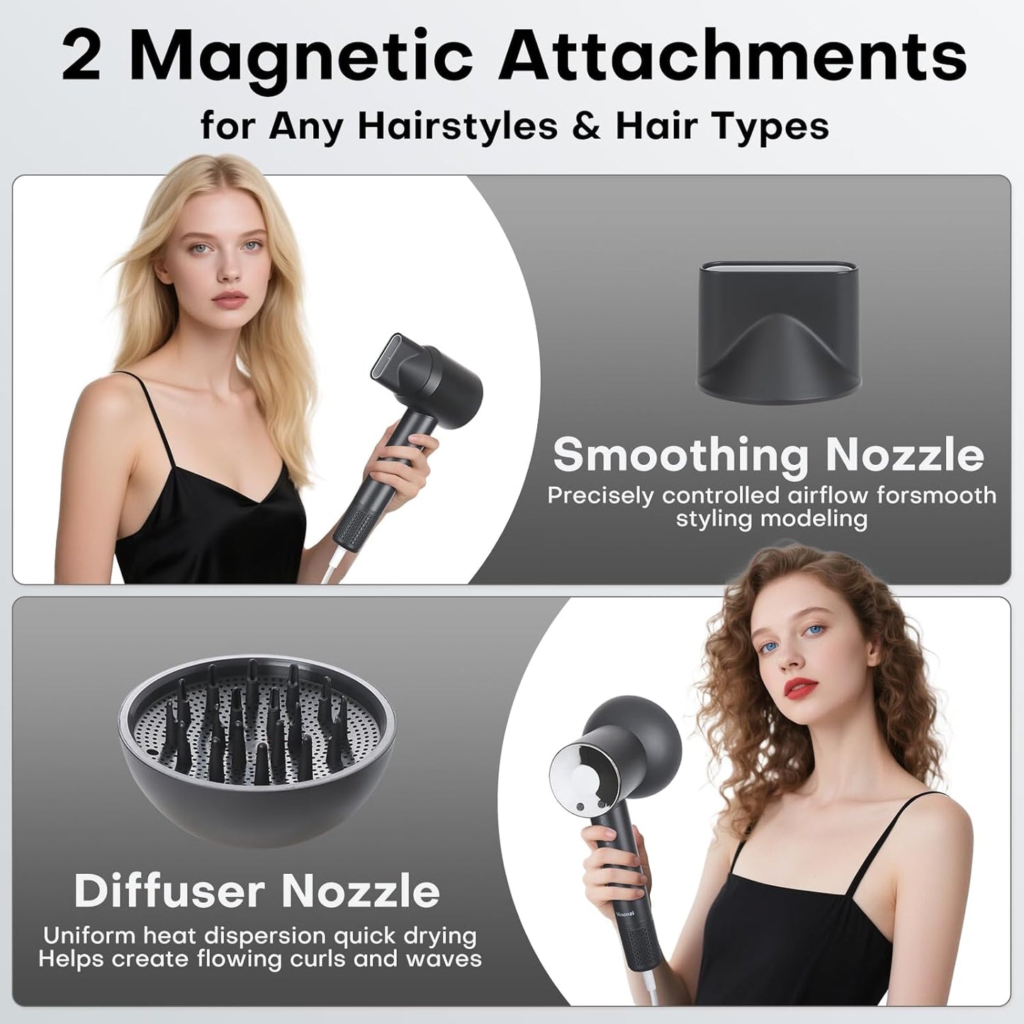 High-Speed Ionic Hair Dryer - 110,000RPM Brushless Motor for 5X Faster Drying | Lightweight & Quiet Design