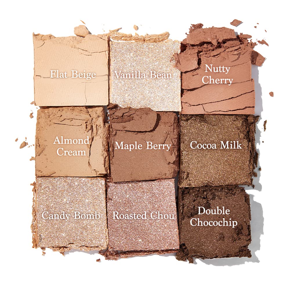 dasique Shadow Palette #21 Almond Vanilla l Vegan, Cruelty-Free l 9 Blendable Shades in Smooth Matte and Shimmer Finishes with Gorgeous Pearls