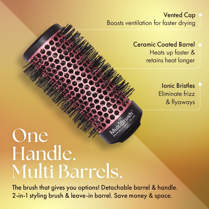 Olivia Garden MultiBrush Detachable Thermal Styling Hair Brush MB-46B (1 3/4")