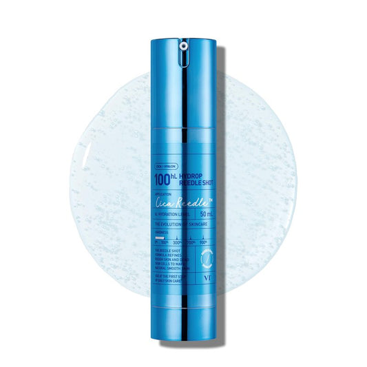 VT COSMETICS Hydrop Reedle Shot 100 Serum with Hyaluronic Acid & Hydrating Exosome Microneedling Formula, Korean Skin Booster, 1.69 fl oz(50ml)