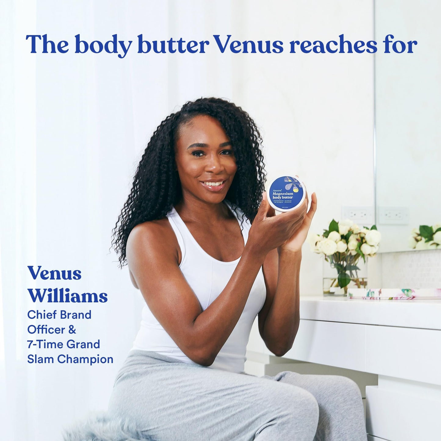 ASUTRA Magnesium Body Butter Lotion, 6.76 oz, Soothing Shea Butter & Almond Oil Moisturizer, Premium-Quality Magnesium, Lemongrass Essential Oil