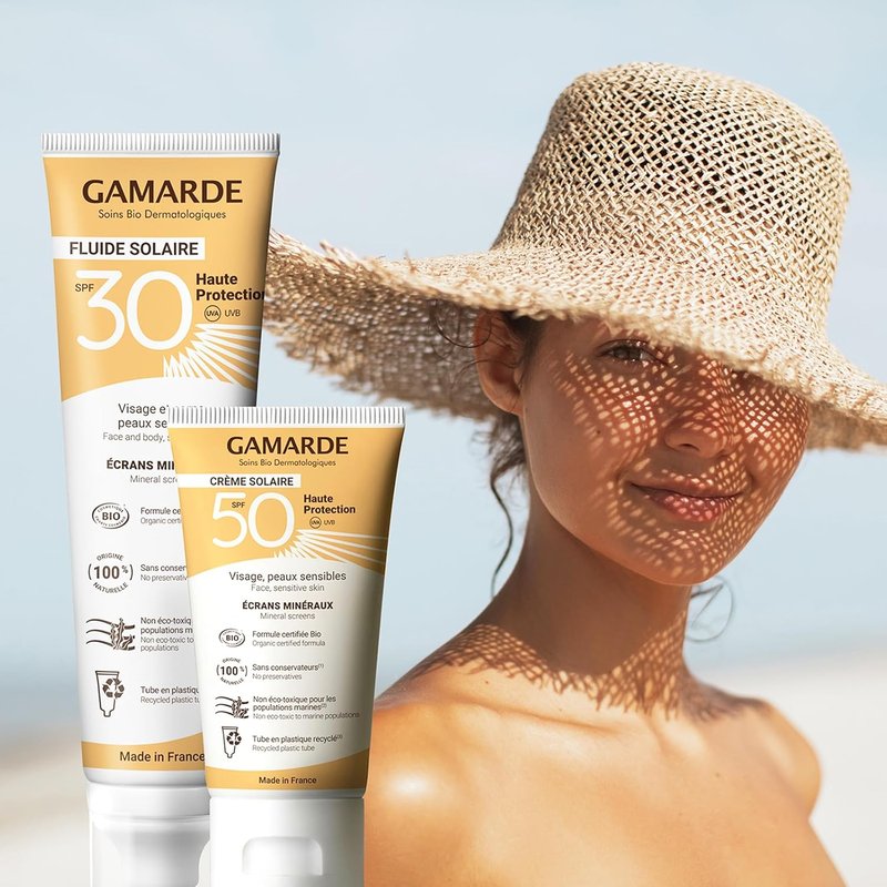 Gamarde Sun Fluid SPF 30 - Mineral Sunscreen with Invisible Texture | Non-Sticky, Chemical-Free, 3.38 oz