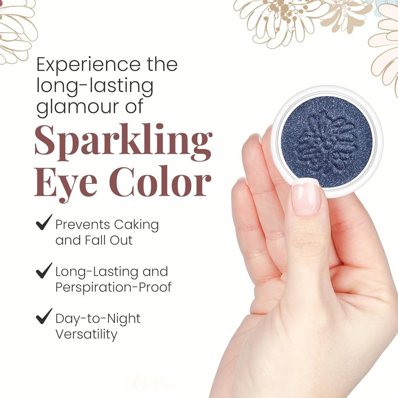 Paul & Joe Sparkling Eye Shadow - Iridescent Eye Glitter for Buildable Color | Deep Midnight Blue, 0.21 oz