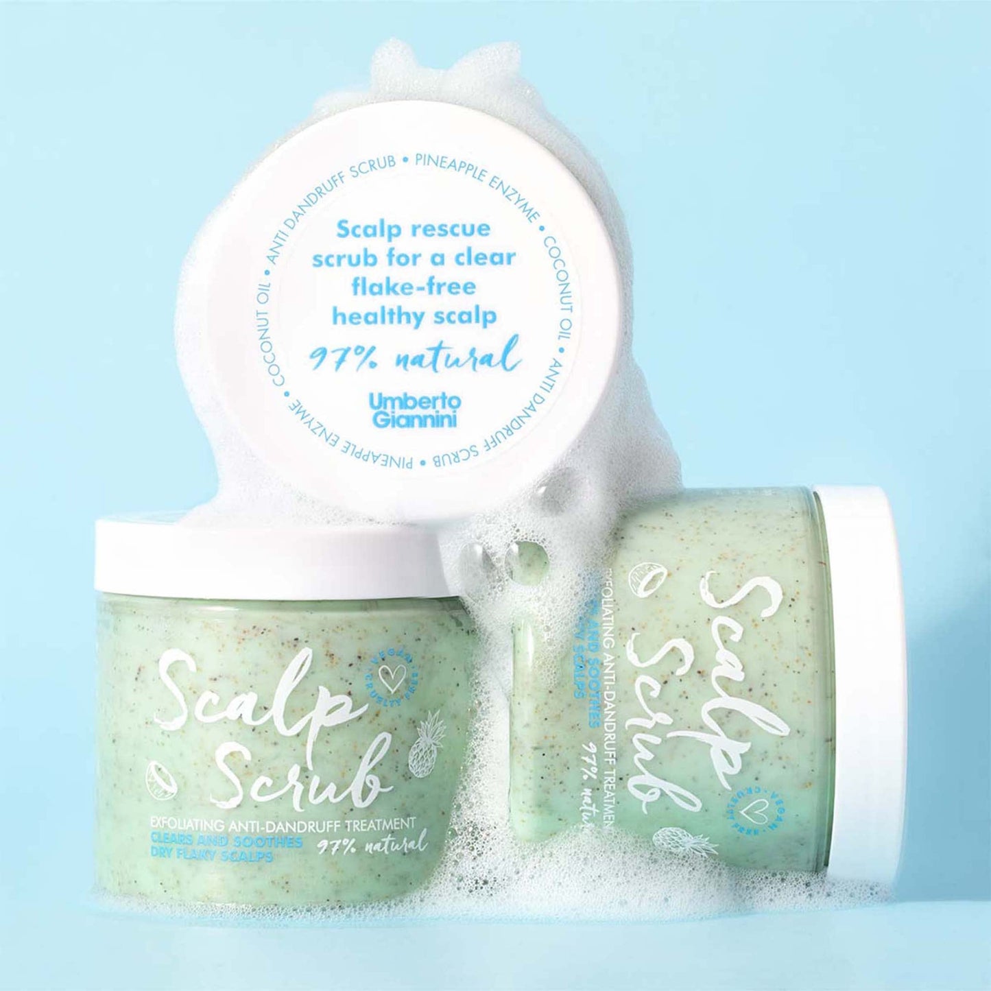 Umberto Giannini Scalp Scrub, Vegan & Cruelty Free Exfoliating Anti-Dandruff Scalp Rescue Scrub, 250g
