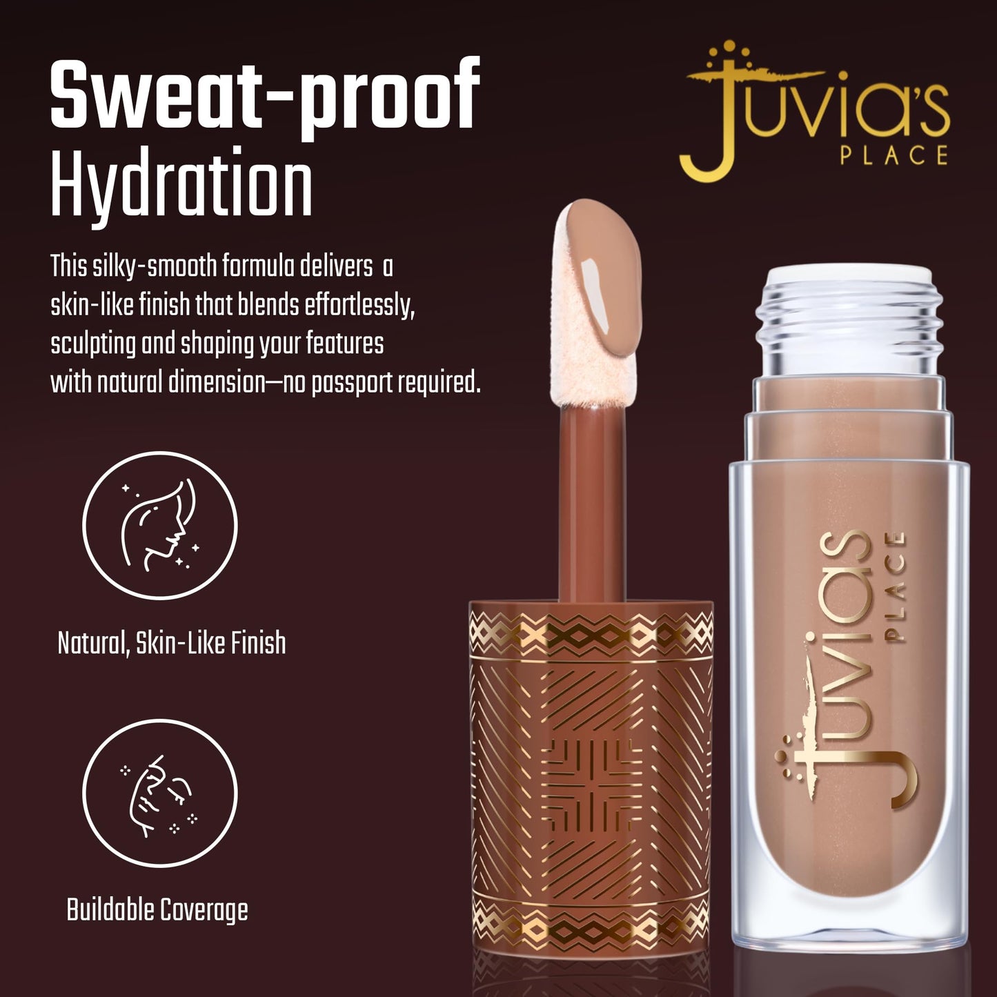 Juvia’s Place Bronzed Liquid Bronzer - Cinnamon - Liquid Bronzer for Face with Silky Blendable Texture - Buildable Coverage for Natural Contour & Dimension - Easy-to-Blend, Patch-Proof Formula