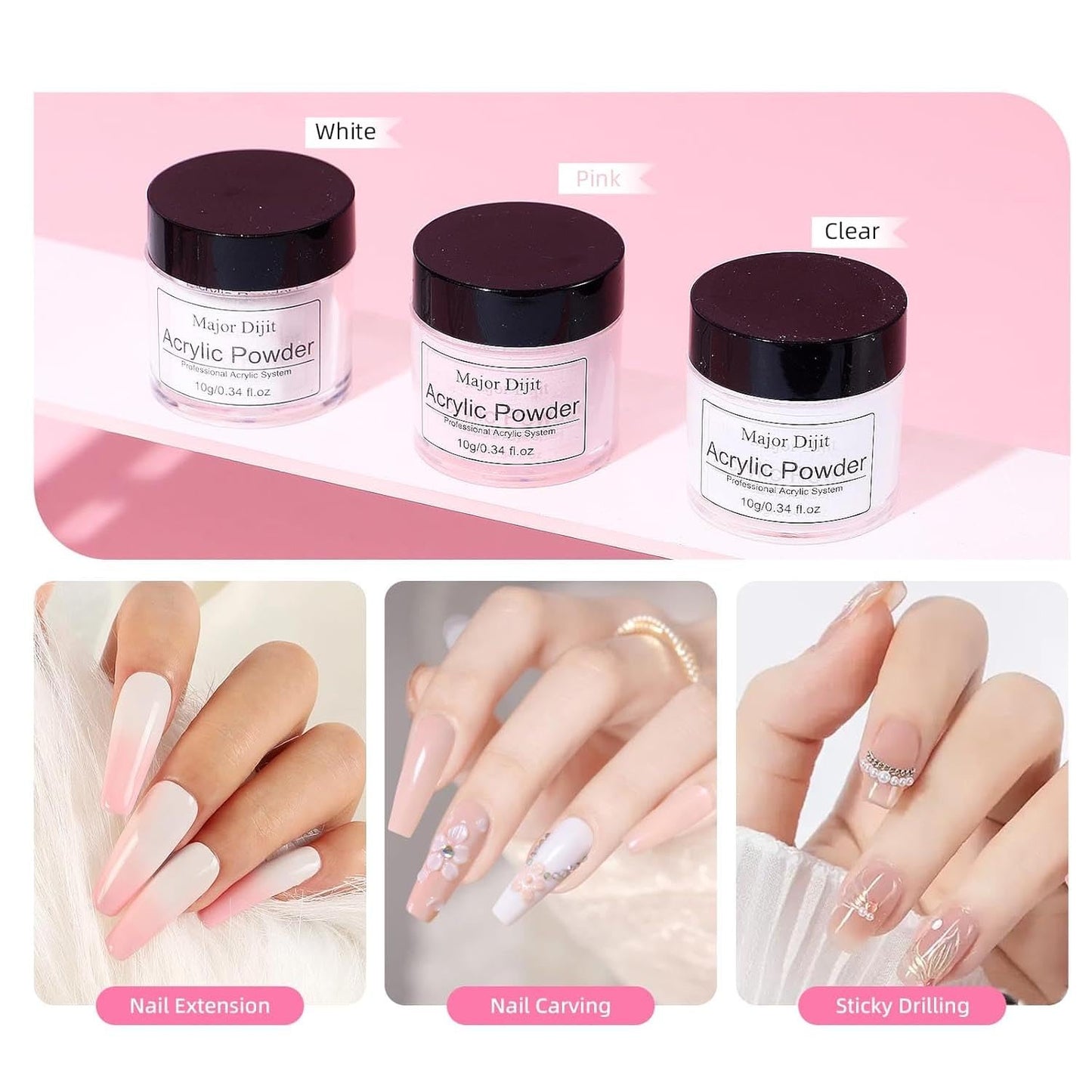 Acrylic Nail Kit for Beginners - Complete Set with Gel Polish, UV Light & Accessories