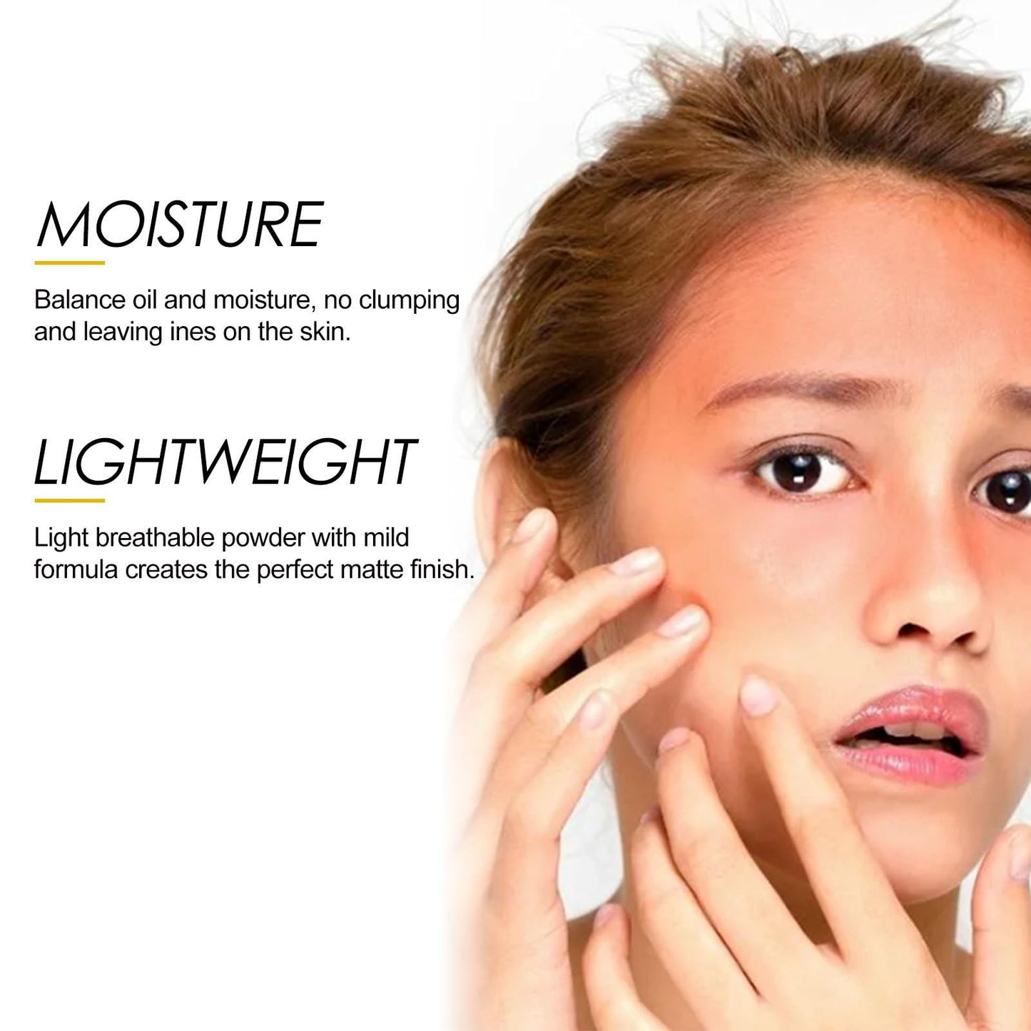 Powder sunscreen for face， SPF 50 Brush Sunscreen Powder for Face & Scalp,Lasting Lightweight Breathable, for All Skin
